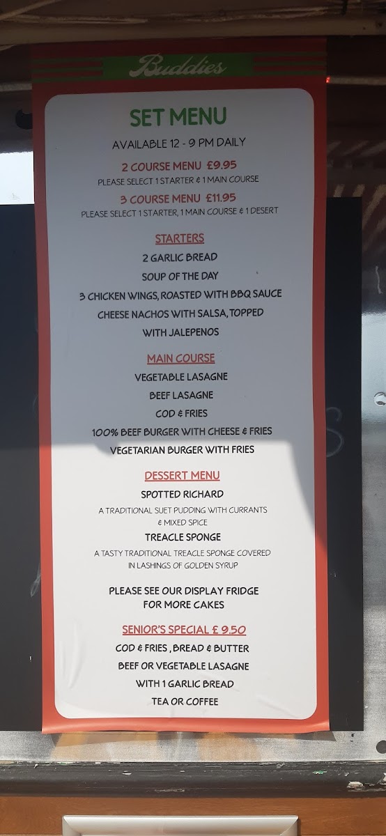 Buddies Fish & Chips Café Menu - Image 4